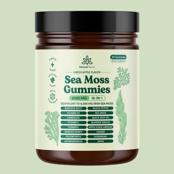 Natural Rems Sea Moss Gummies