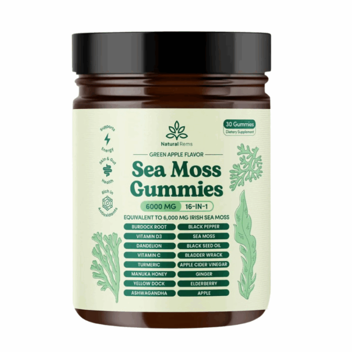 Natural Rems Sea Moss Gummies