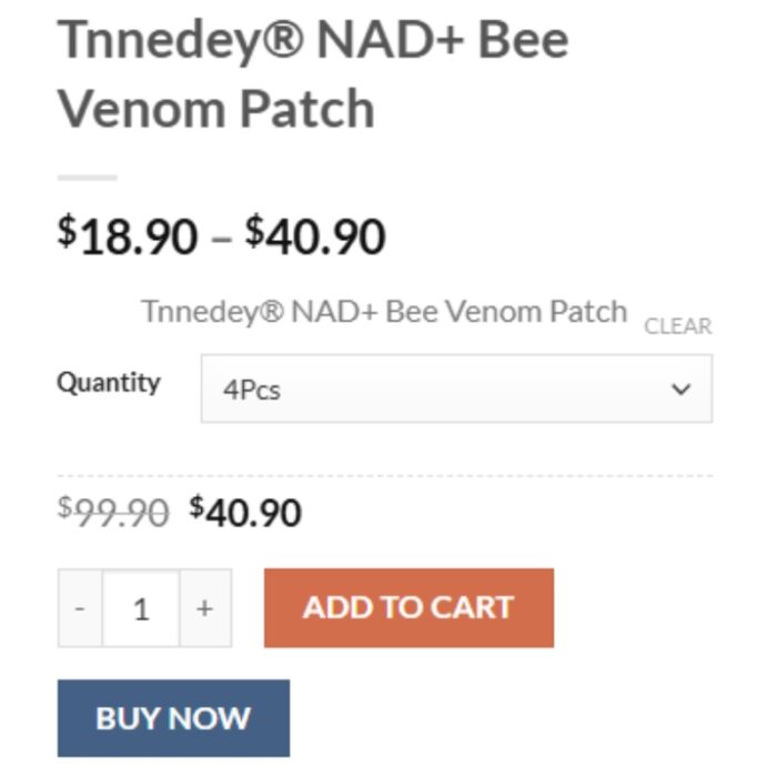 Tnnedey NAD+ Bee Venom Patch - Image 2