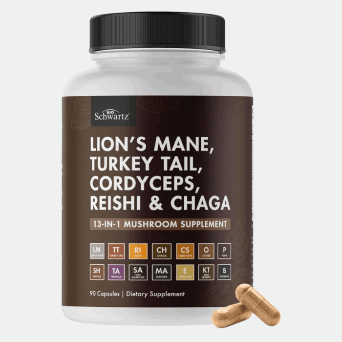 BioSchwartz 13-in-1 Mushroom Complex Capsules