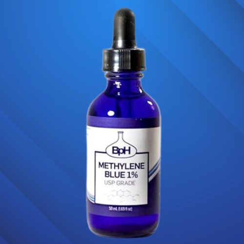 Methylene Blue, 1% USP (Pharmaceutical) Grade, 50 mL (1.69 fl oz) Glass; 3rd Party Tested