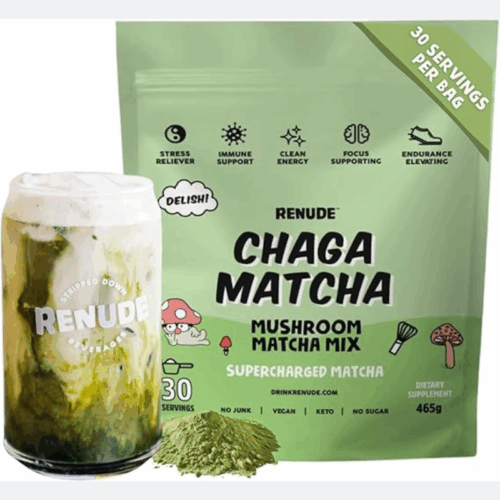Renude Chaga Matcha Mushroom Mix