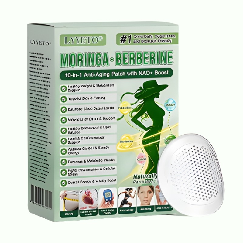 Lyyeto Moringa Berberine + NAD+ 10-in-1 Nano Microneedle Patch