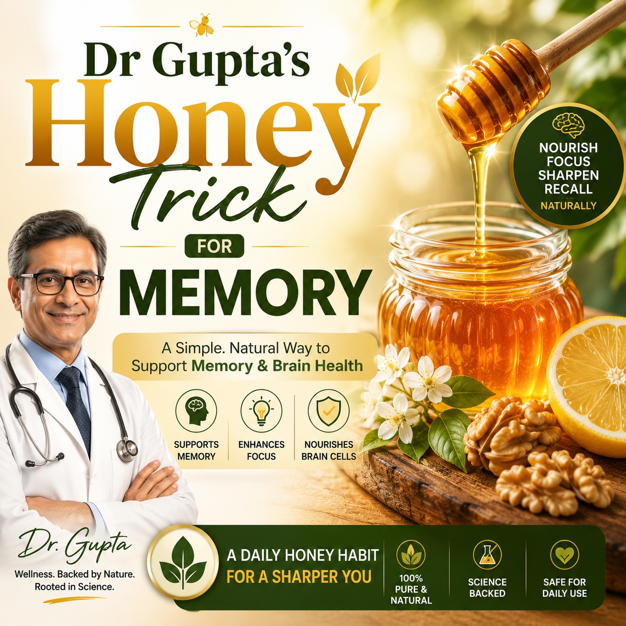 Dr. Gupta's Honey Trick for Memory